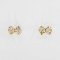 Taşlı Fiyonk Patik Süsü(Patik Tokası) No:12-Beyaz - PUKKA