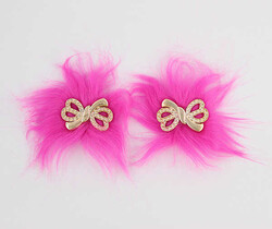 Taşlı Fiyonk Patik Süsü(Patik Tokası) No:4-Fuşya - PUKKA