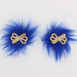 Taşlı Fiyonk Patik Süsü(Patik Tokası) No:7-Sax Mavi - PUKKA