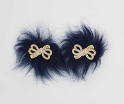 Taşlı Fiyonk Patik Süsü(Patik Tokası) No:8-Lacivert - PUKKA