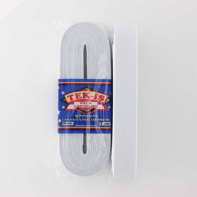 Tek-iş Paça Lastikleri 3cm.10m. Beyaz - 1