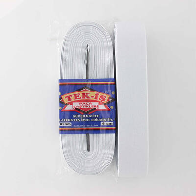 Tek-iş Paça Lastikleri 4cm.10m. Beyaz - 1