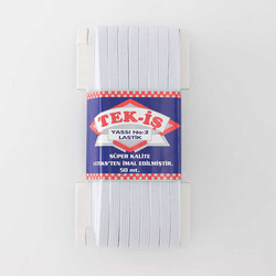 Tek-iş Yassı Lastikler No:2 50m. Beyaz - TEK-İŞ