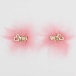 Üç Kalpli Patik Süsü(Patik Tokası) No:17-Gelin Pembesi - PUKKA