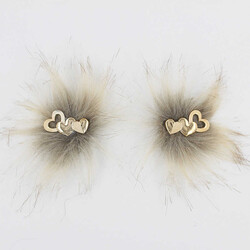 Üç Kalpli Patik Süsü(Patik Tokası) No:23-Gri Melanj - PUKKA