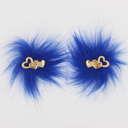 Üç Kalpli Patik Süsü(Patik Tokası) No:7-Sax Mavi - PUKKA