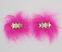 Üç Yıldızlı Patik Süsü(Patik Tokası) No:4-Fuşya - PUKKA