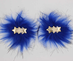 Üç Yıldızlı Patik Süsü(Patik Tokası) No:7-Sax Mavi - PUKKA