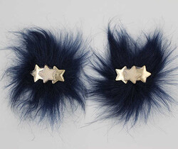 Üç Yıldızlı Patik Süsü(Patik Tokası) No:8-Lacivert - PUKKA