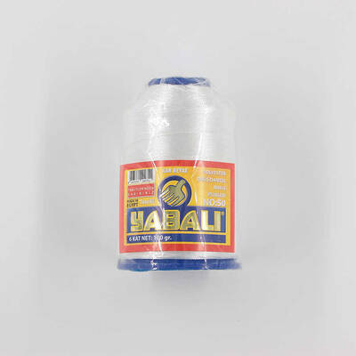 Yabalı Dikiş Dantel Nakış İplikleri(100 gr.) No:50-Kar Beyazı - 1